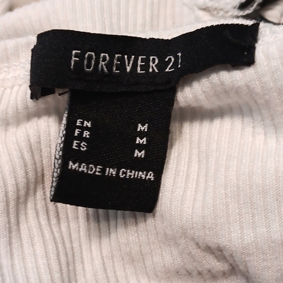 Forever 21 M white bodysuit - Picture 3 of 3